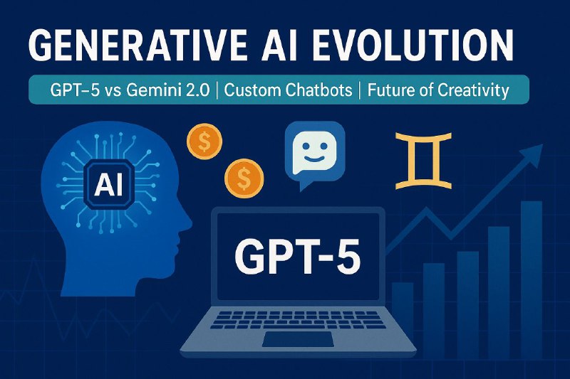 Illustration of GPT-5 vs Gemini 2.0 and the rise of AI chatbots in 2025