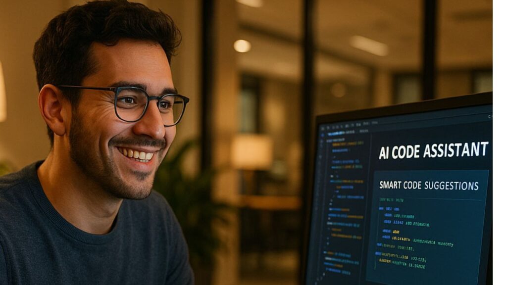 Developer setting up AI code assistant in Visual Studio Code