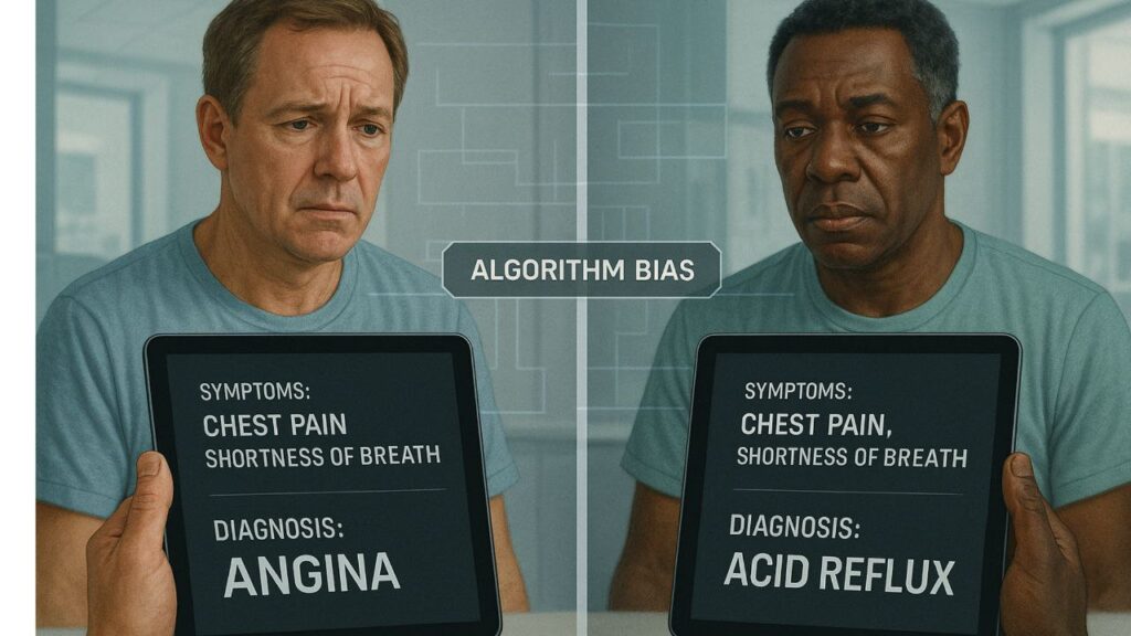 Unequal AI predictions for similar patients based on race