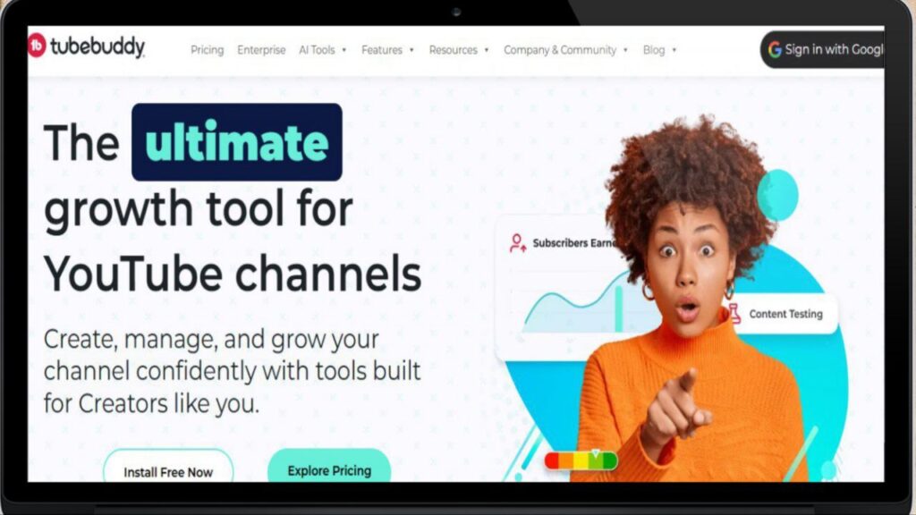TubeBuddy AI tools for YouTube channel management