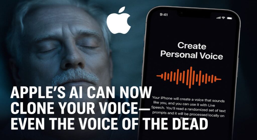Apple ai voice cloning:-Apple Can Clone Dead Relatives’ Voices | Future or Freaky?