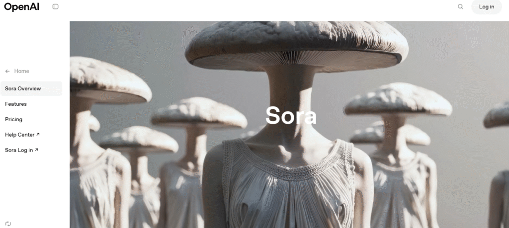 (If you manage to get a screenshot from official sources or a trusted demo) OpenAI Sora's conceptual interface for text-to-video generation, showing a detailed prompt.